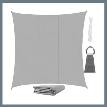 Tenda parasole quadrata Gardlov 3,6 × 3,6 m, grigia con protezione UV 00023164