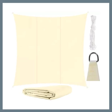 Tenda parasole quadrata Gardlov 3,6 × 3,6 m, beige con protezione UV 00023165