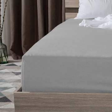 Lenzuolo con Angoli Grigio 100 x 200 cm