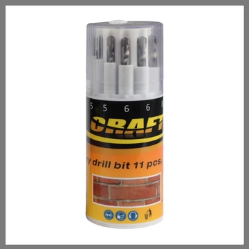 Set di Punte a Spirale HSS per Muratura – 11 Pezzi (3–10 mm) – 6381