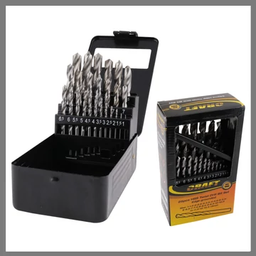 Set di Punte HSS Rettificate – 25 Pezzi (1–13 mm) in Scatola di Metallo – 6464