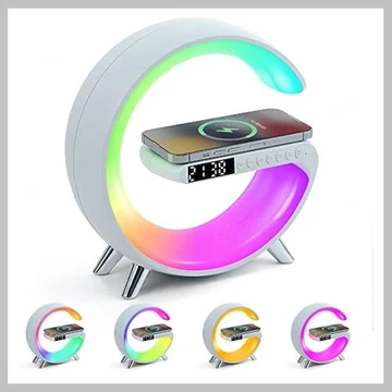 Orologio LED RGB con speaker Bluetooth, caricatore wireless e luce notturna – Modello G63
