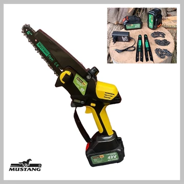 Motosega a batteria Mustang Pro con 2 batterie + 3 catene 42V