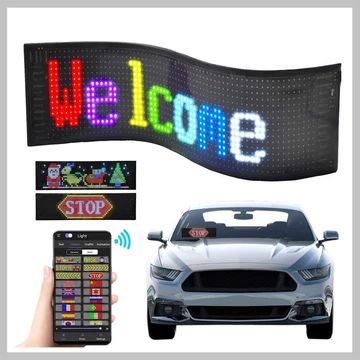 Display LED flessibile programmabile per auto con Bluetooth – HOLM8137