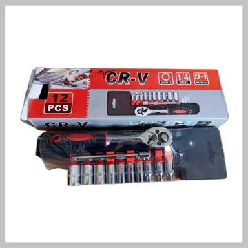Set chiavi a bussola CR-V 12 pezzi con attacco per avvitatori | CH24-2