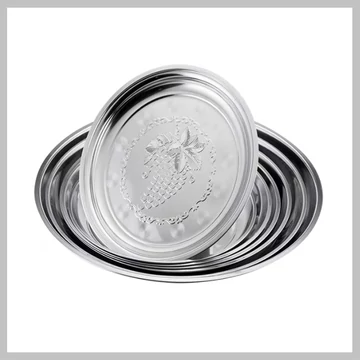 Vassoio rotondo in acciaio inox 45 cm | Victor V-DYP45H
