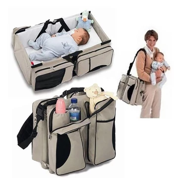 Lettino portatile per bambini, borsa e fasciatoio 3 in 1 Holm1176