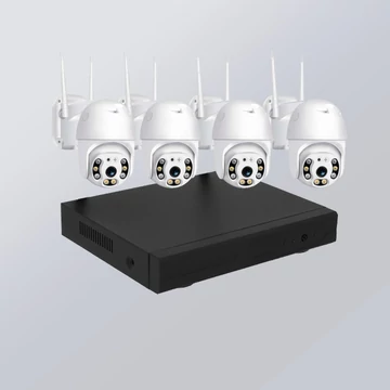 Sistema di videosorveglianza a 4 telecamere – interno/esterno con visione notturna