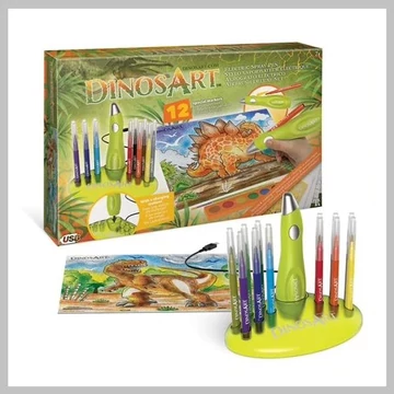 Set aerografo creativo DinosArt – con libri da colorare e accessori 021591