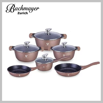 Set di pentole antiaderenti Bachmayer – 10 pezzi, colore bordeaux BM-7810