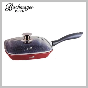 Padella grill antiaderente effetto marmo Bachmayer – 28 cm, colore bordeaux BM-7852-28
