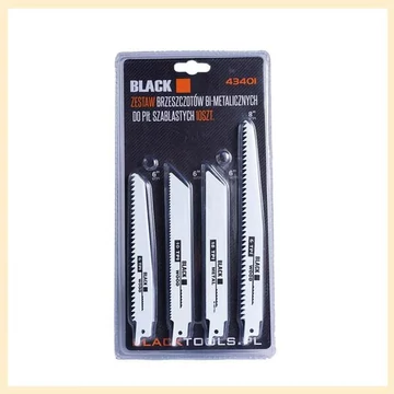 Set lame per sega alternativa BLACK – 10 pezzi per legno e metallo (cod. 43401)