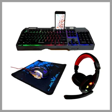 Yelander Gaming Bundle - Set 4-in-1 con illuminazione RGB JX-K9000