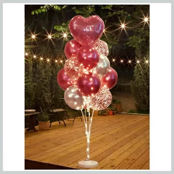 Set Decorativo con 13 Palloncini Rosa e Luci LED 31821087