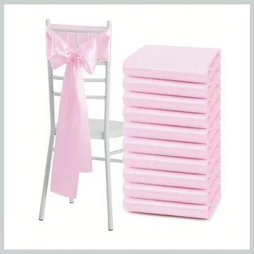 Set di Fiocchi per Sedie – Raso Rosa Baby, Confezione da 10 Pezzi 56079285br