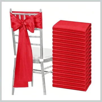 Set di Fiocchi per Sedie – Raso Rosso, Confezione da 10 Pezzi 56079285pi