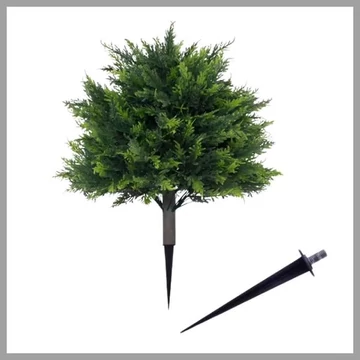 Albero Decorativo Sferico di Cedro Artificiale, Resistente ai Raggi UV – 26" HE732133