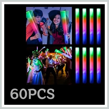 Set Bacchette Luminose in Spugna – 60 Pezzi con LED Multicolore LE583184