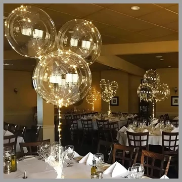 Set Palloncini Luminosi a LED – 10 Pezzi, Trasparenti TA741157