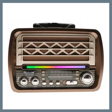 Radio portatile in stile retrò RX-076D – con Bluetooth, pannello solare e USB