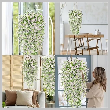 Set di 6 Mazzi di Fiori Artificiali in Stile Boho – Resistenti ai Raggi UV – JV753763