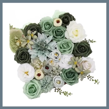 Bouquet di Fiori Artificiali – Tonalità Verdi LM141131