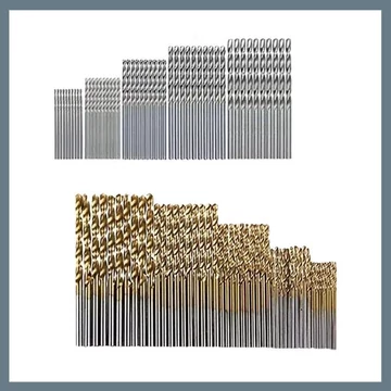 Set di 100 Punte da Trapano in Acciaio Rapido – Rivestimento in Titanio e Colore Argento PF555382