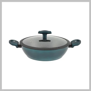 Perfect Home Sea Line – Teglia Antiaderente con Coperchio in Vetro, 28 cm, per Induzione (Modello 15555)