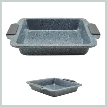 Perfect Home – Teglia con Rivestimento Antiaderente e Manici in Silicone, 27×22,5 cm (Modello 19134)