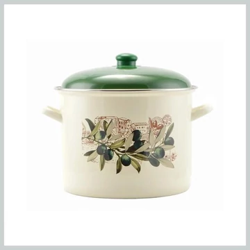 Pentola smaltata con coperchio Perfect Home "Oliva" – 16 cm, 2 litri – Modello 14831