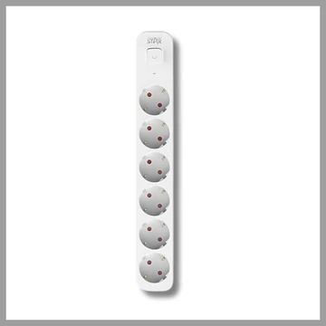 Multipresa Winning Star – 6 prese con interruttore – Modello ST-1016