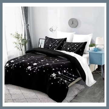 Set Biancheria da Letto Moon 7 Pezzi – Nero – Modello MOON3