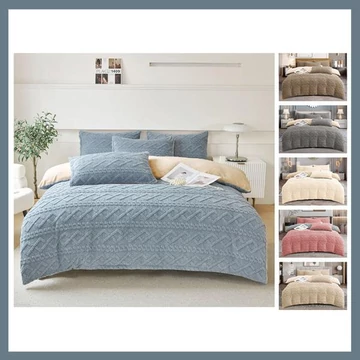 Set Biancheria da Letto in Peluche Violet 7 Pezzi – Vari Colori – Modello VP7