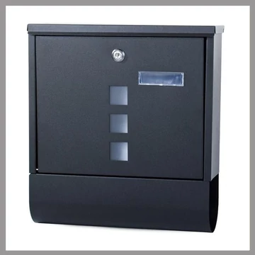 Cassetta postale in acciaio inox – nera – 01477