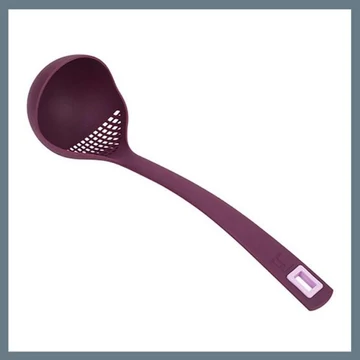 Mestolo forato in silicone Bergner viola BG-1144 – 32 cm