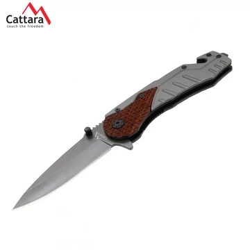 CATTARA WOOD – Coltello pieghevole con blocco e inserti in legno – 21 cm – 13226