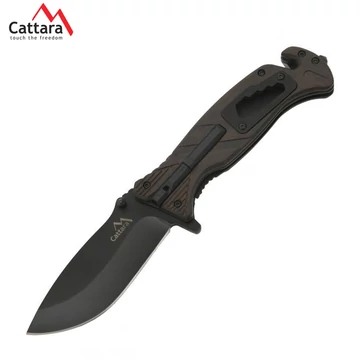 CATTARA BLACK BLADE – Coltello richiudibile con pietra focaia – 13229
