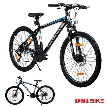 DSI Bike MTB 26&quot; – Mountain Bike con Cambio Shimano a 21 Velocità, Freni a Disco, Telaio in Alluminio 261SMBLUE