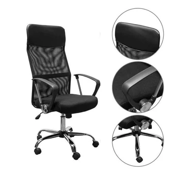 Sedia Ergonomica da Ufficio – Schienale Alto, Regolabile in Altezza, Nera HS305