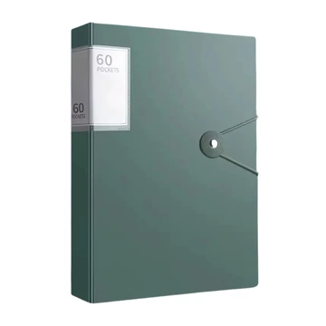 Cartella Portadocumenti A4 – 60 Tasche, Impermeabile, Verde – VR1286727-4