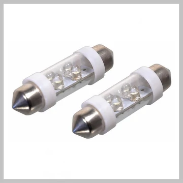 Lampadine LED Auto 4LED – 12V SV8.5 (11×39 mm), Luce Bianca (Set da 2 Pezzi) 33725