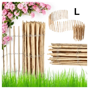 Recinzione da Giardino LESSEE – Palizzata in Nocciolo Spaccato, 5 m × 100 cm OA04WZ2