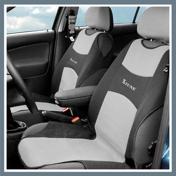 Set Coprisedili Anteriori TRIKO – 2 Pezzi, Grigio – 31631