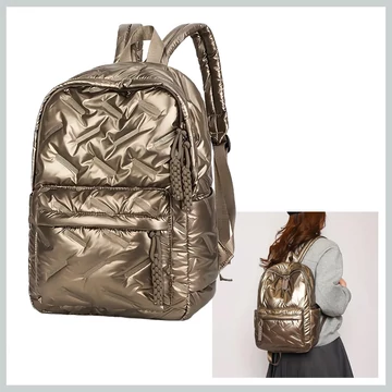 Zaino Trapuntato Lucido – Oro – EQ1913613-a
