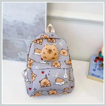 Zainetto per Bambini con Orsetto Peluche – Grigio – YJ902173-3