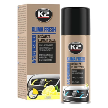 K2 Klima Fresh – Spray detergente e profumatore per climatizzatore, fragranza limone, 150 ml K222