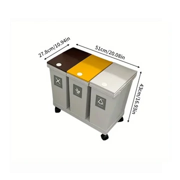 Pattumiera da cucina ad alta capacità – RP3471028-30, 30L