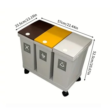 Pattumiera da cucina ad alta capacità – RP3471028, 60L