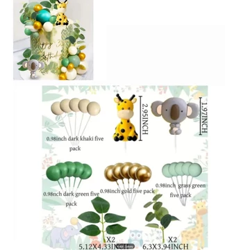 Set decorazioni torta giungla – 26 pezzi EBB300