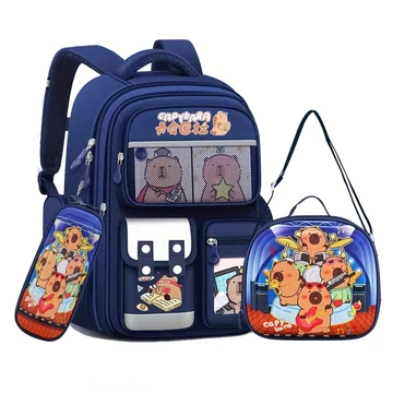 Set di borse a tema capibara 3 pezzi – BLU LW4087704-K